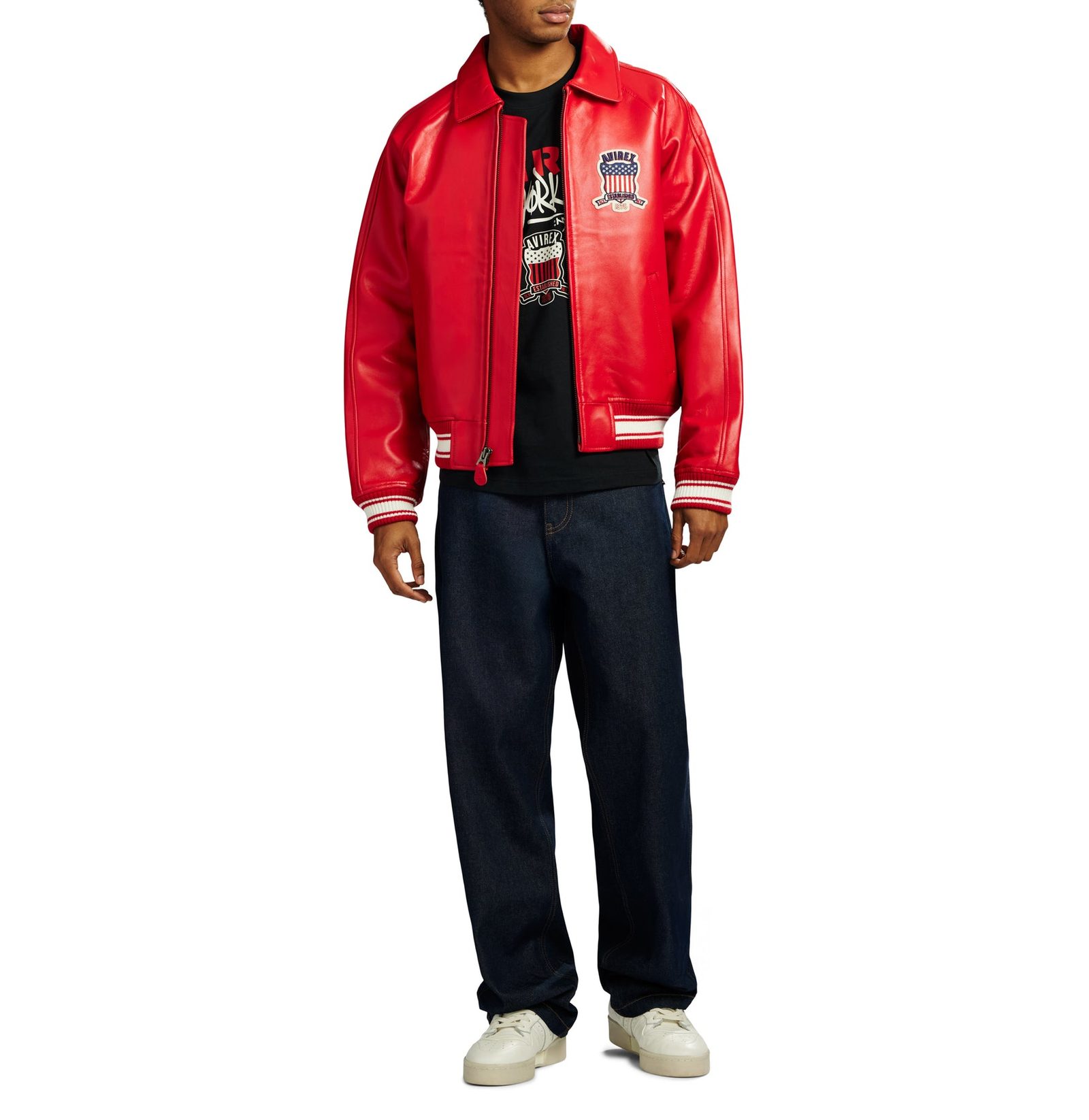 Men’s Icon SALVAGE RED Leather Bomber Jacket  American Flight Aviator Varsity Jacket Vintage Style Real Leather Jacket (2)