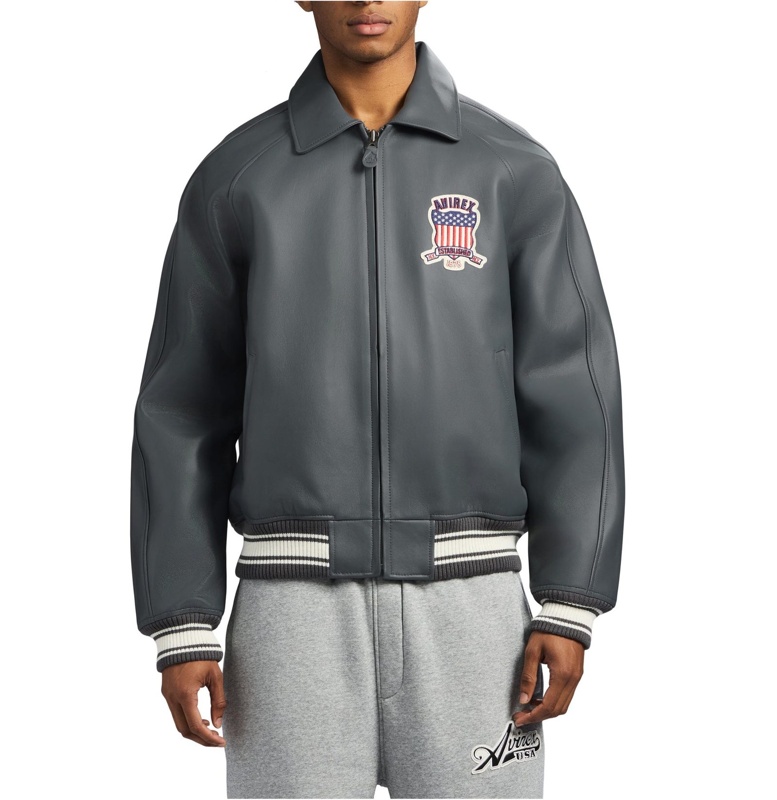 Men's ICON Leather bomber jacket (5)