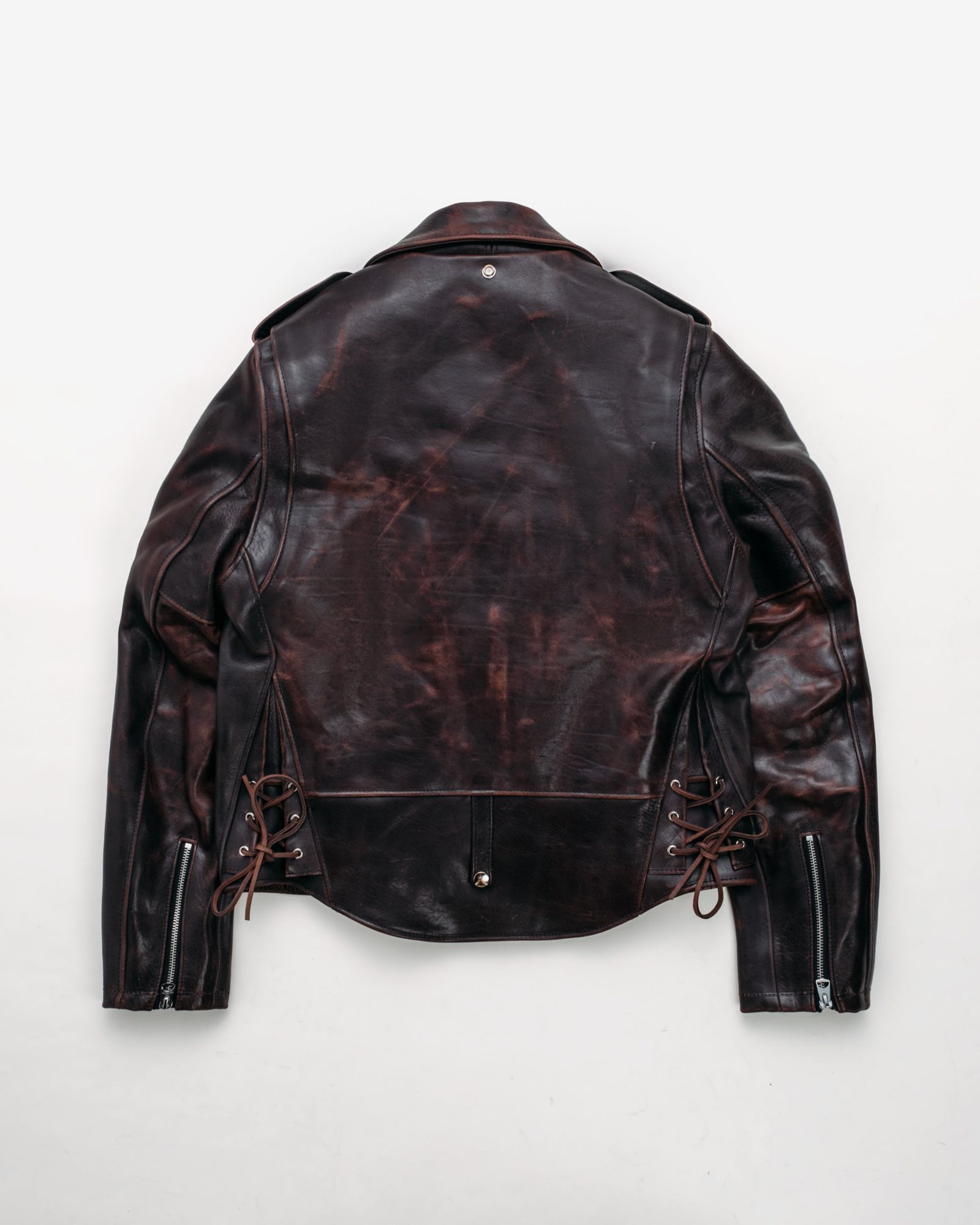 Men’s Vintage Distressed Black Leather Perfecto Biker Jacket (5)