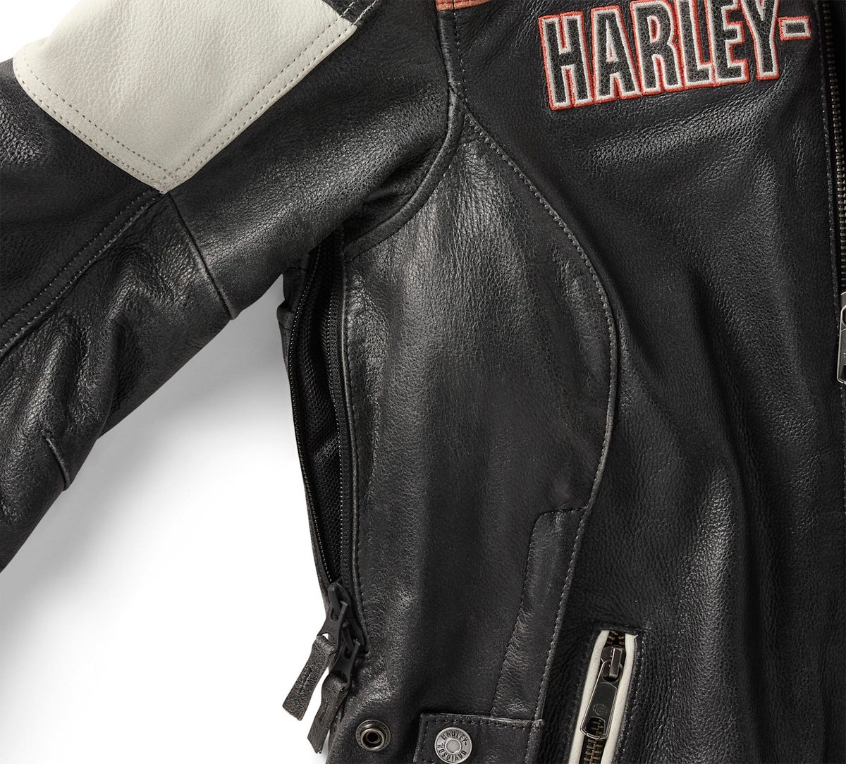 Women's H-D Miss Enthusiast III Leather Riding Jacket (4)