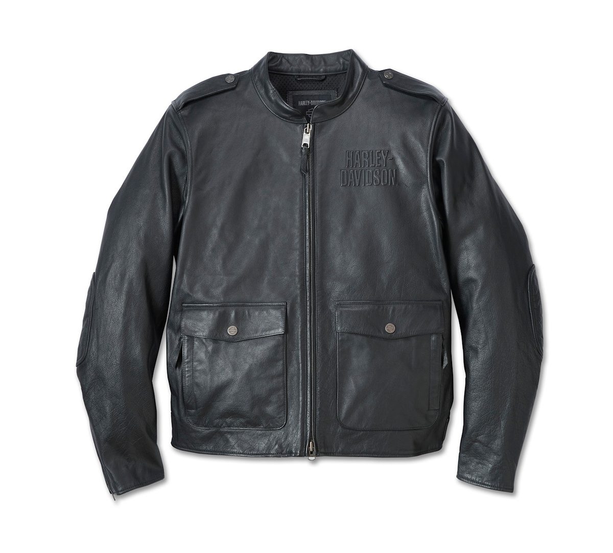 Men's H-D Flex Layering System Captains Leather Jacket Outer Layer (8)
