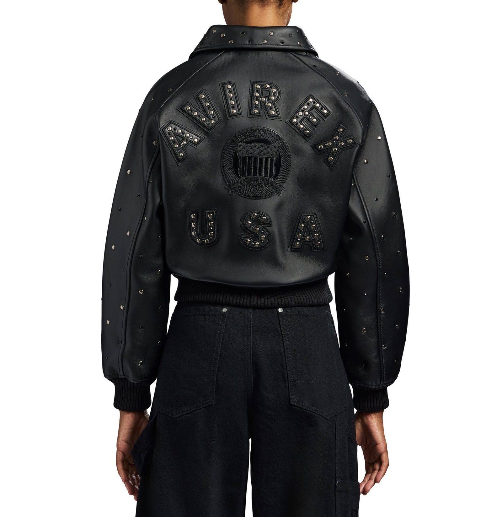 Women's CROPPED STUDDED icon jacket (5)