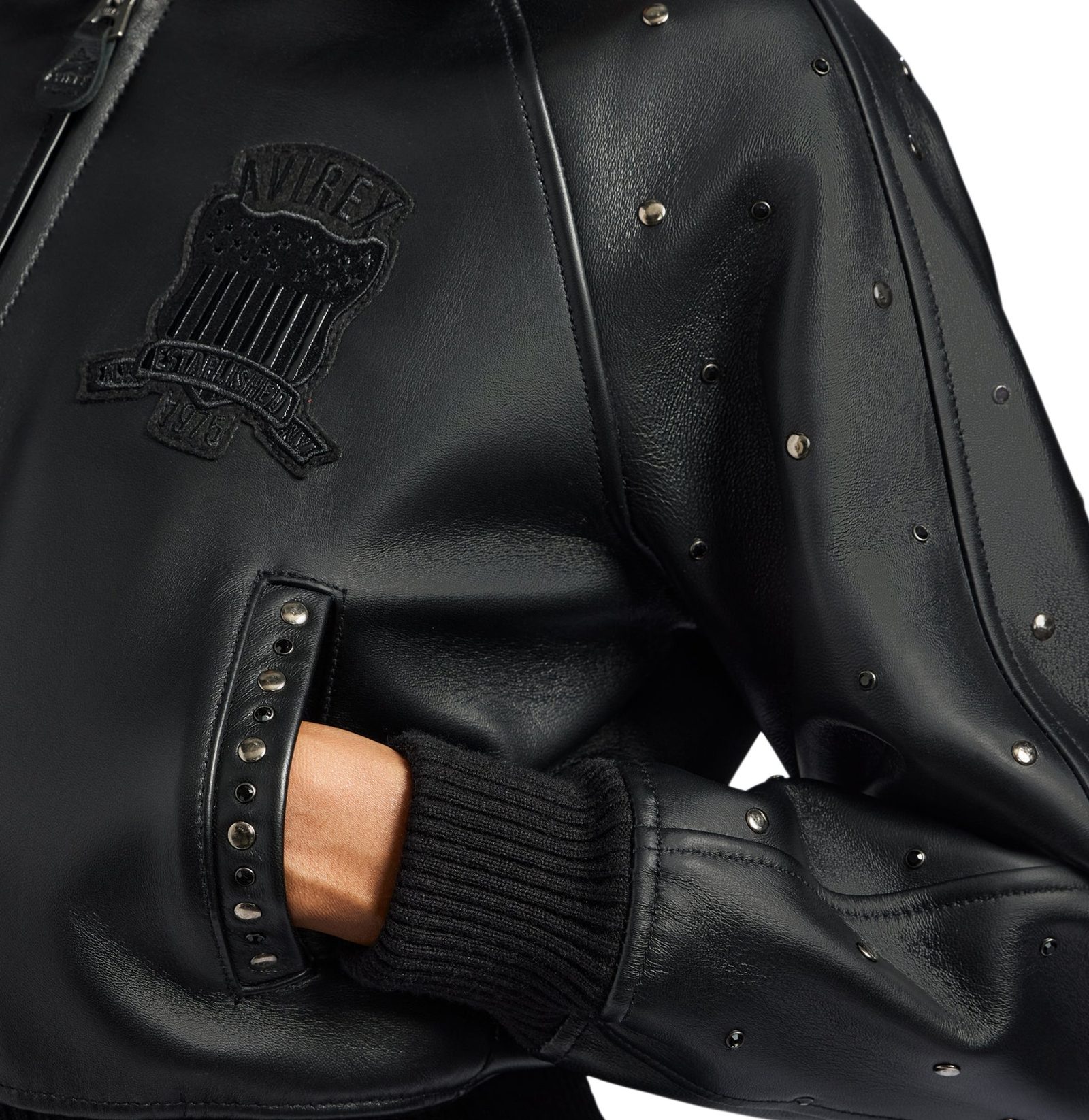 Women's CROPPED STUDDED icon jacket (2)