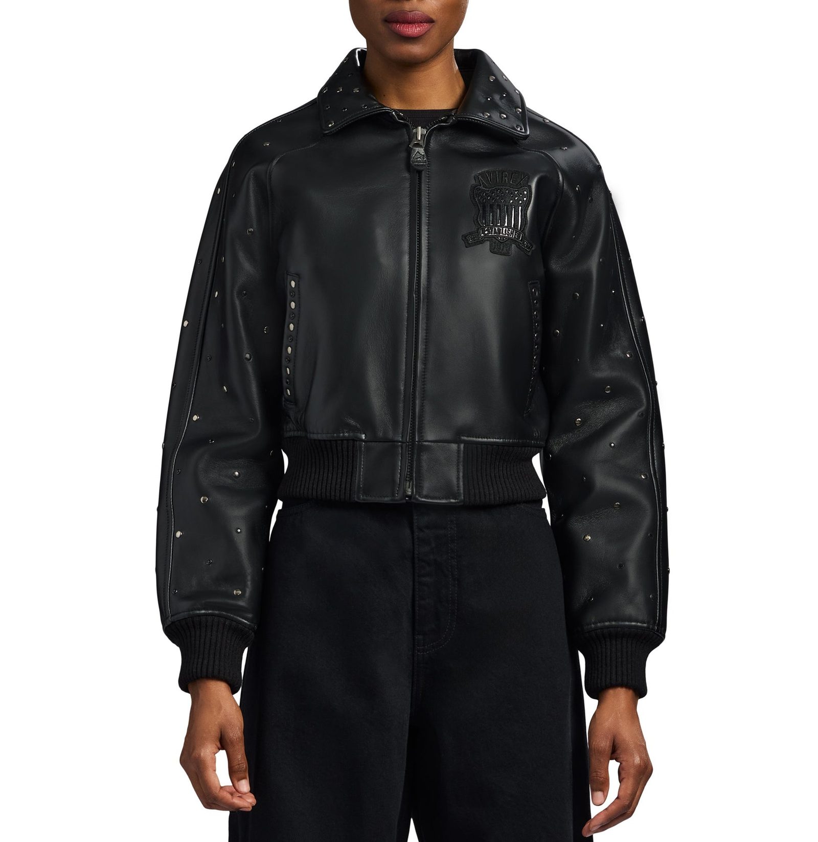 Women's CROPPED STUDDED icon jacket (6)