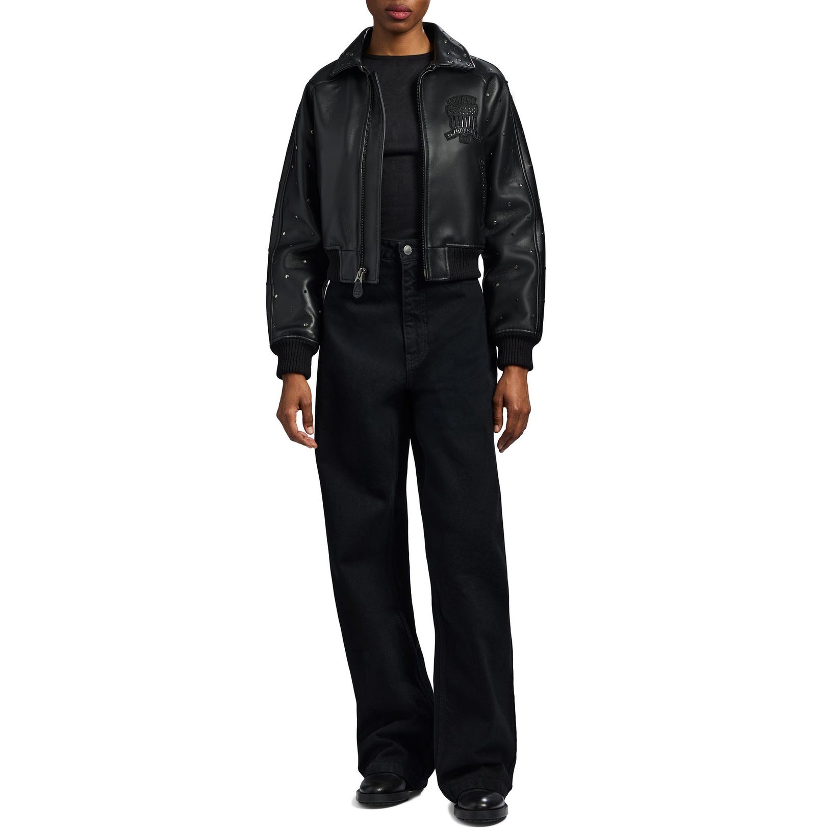 Women's CROPPED STUDDED icon jacket (3)