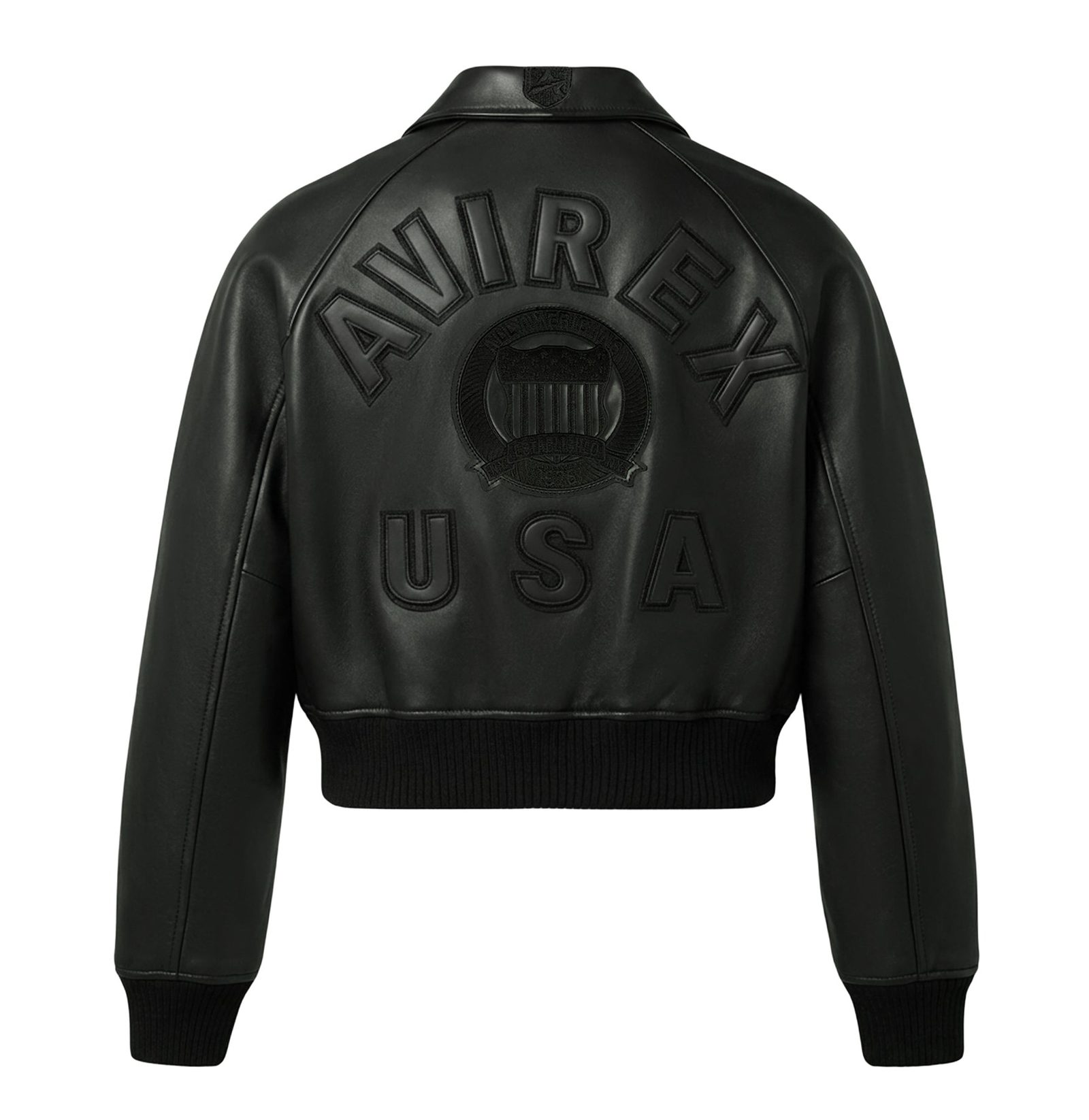Women's Avirex TRIPLE BLACK CROPPED jacket (7)