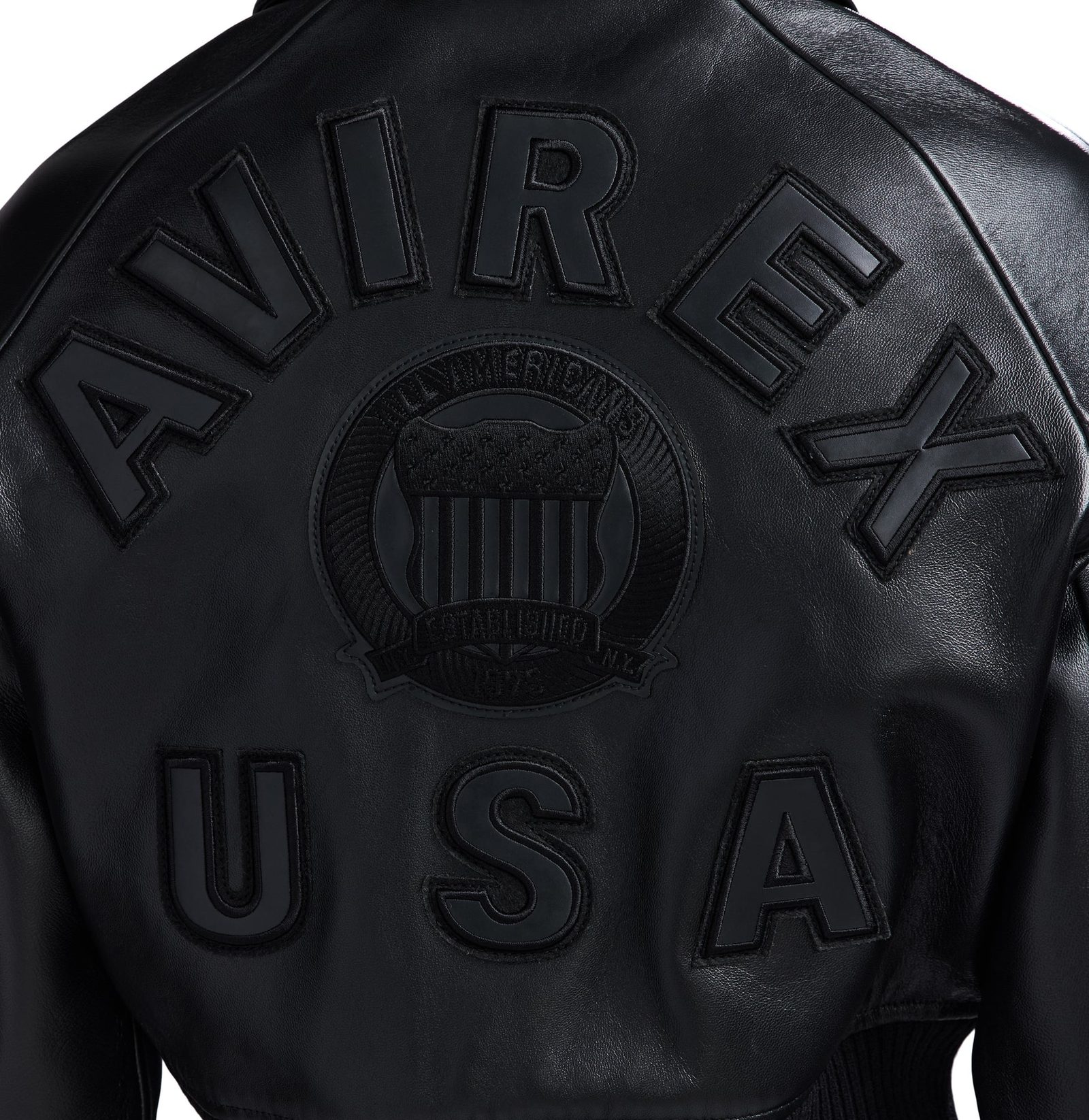 Women's Avirex TRIPLE BLACK CROPPED jacket (2)