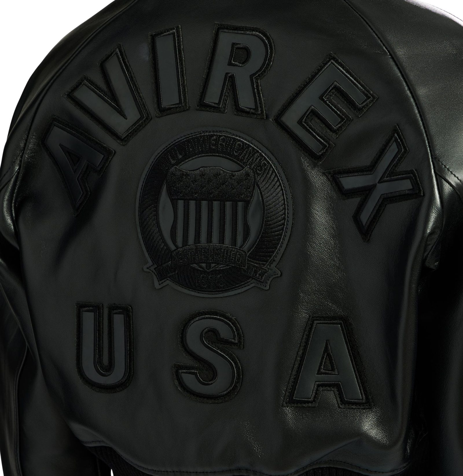Women's Avirex TRIPLE BLACK CROPPED jacket (1)