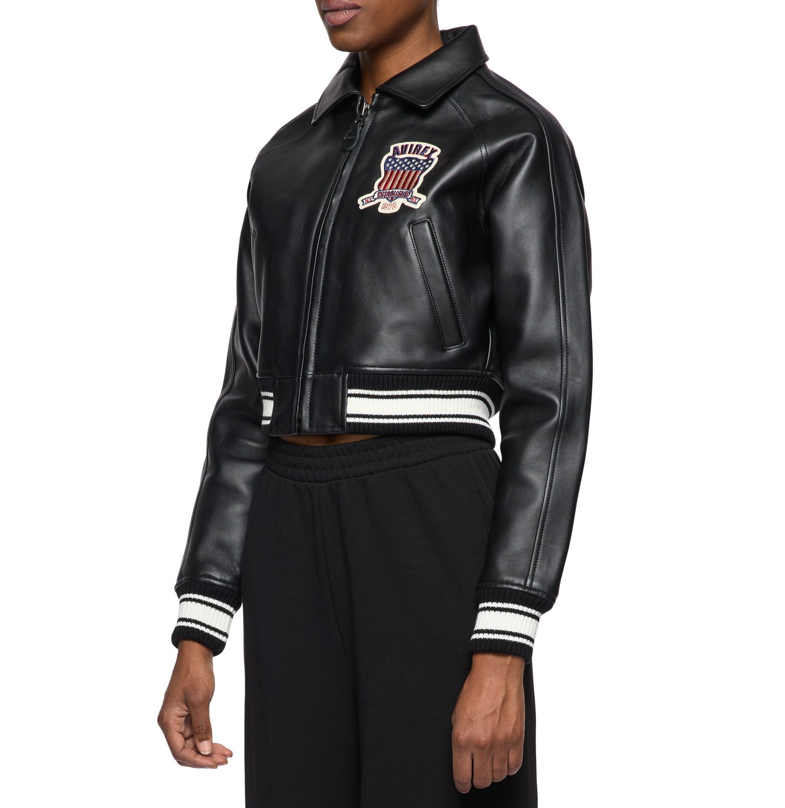 Women's Avirex JET BLACK icon Jacket (4)