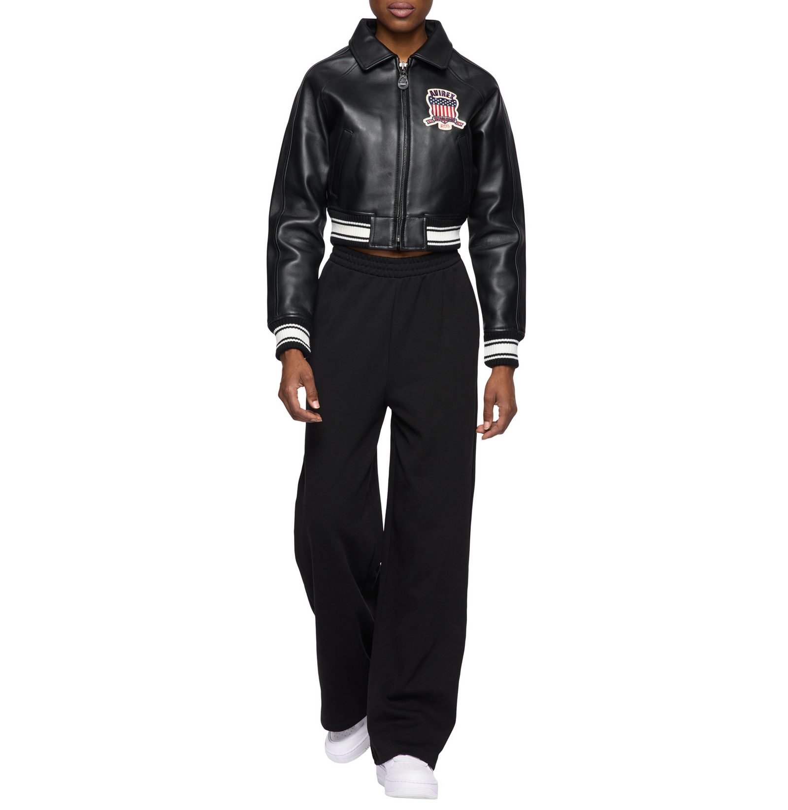 Women's Avirex JET BLACK icon Jacket (3)