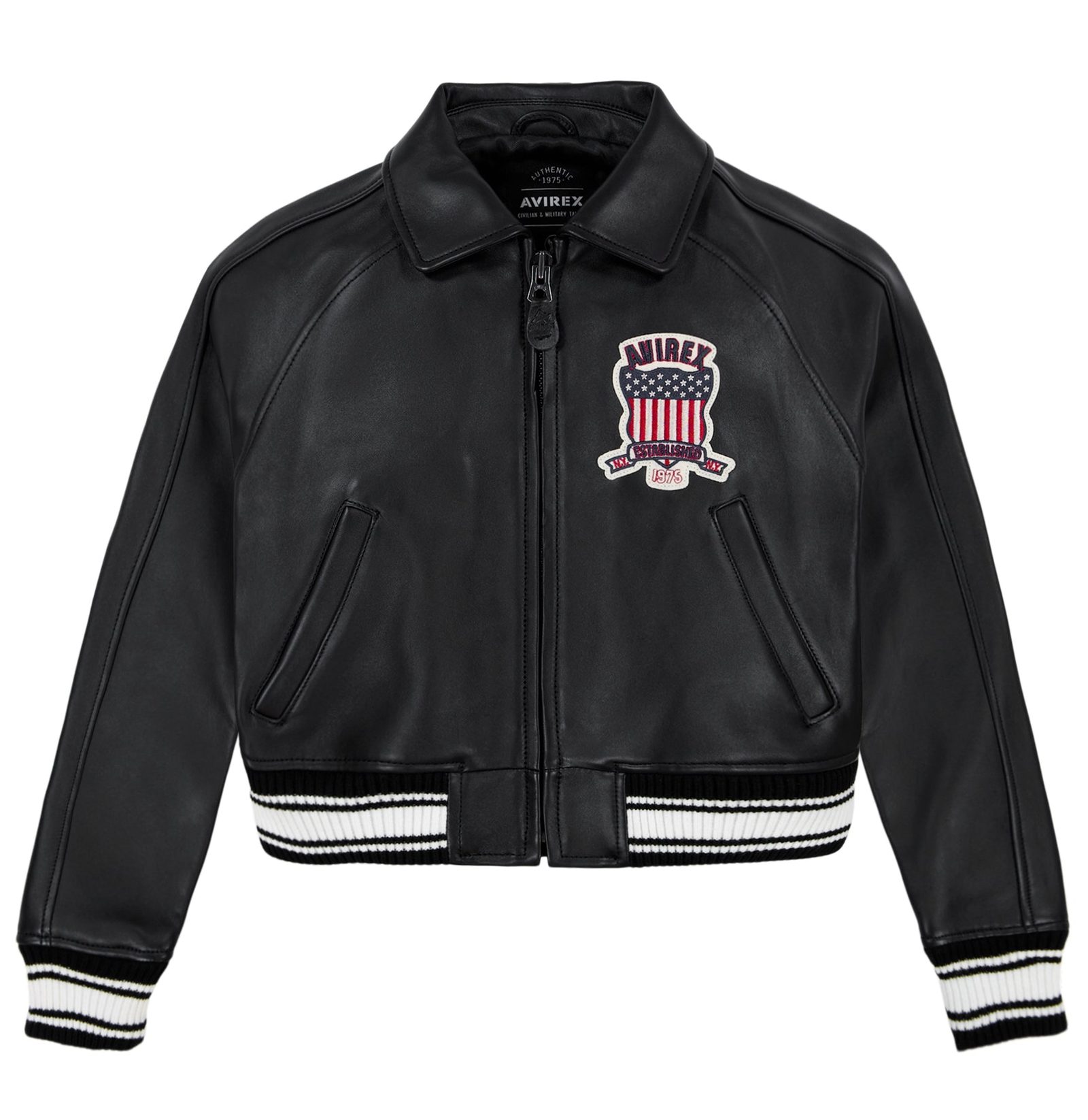 Women's Avirex JET BLACK icon Jacket (8)