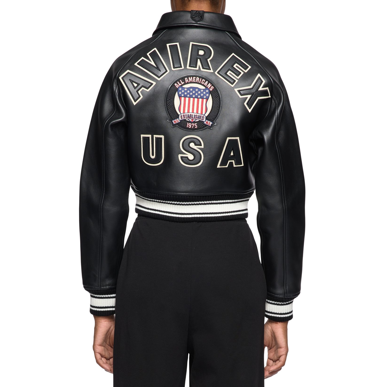 Women's Avirex JET BLACK icon Jacket (5)