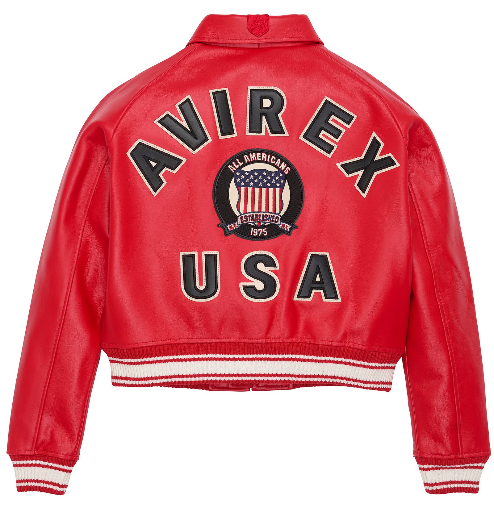 Women's Avirex SALVAGE RED icon jacket (7)