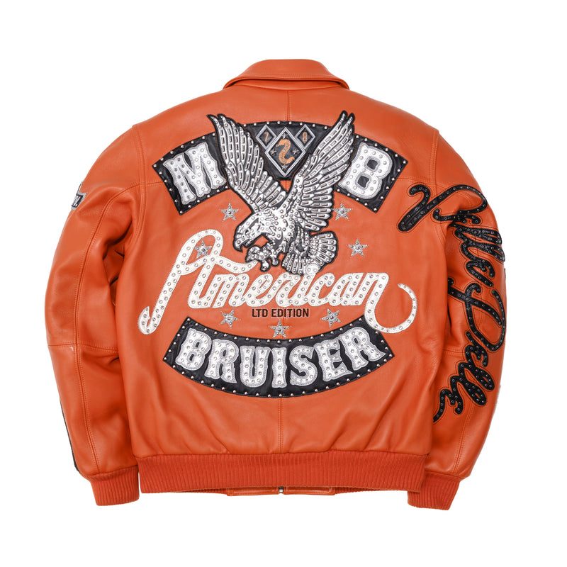 Pelle Pelle Women's American Bruiser Orange Jacket | Leather Jacket (7)