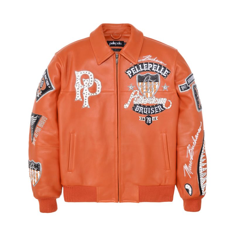 Pelle Pelle Women's American Bruiser Orange Jacket | Leather Jacket (8)