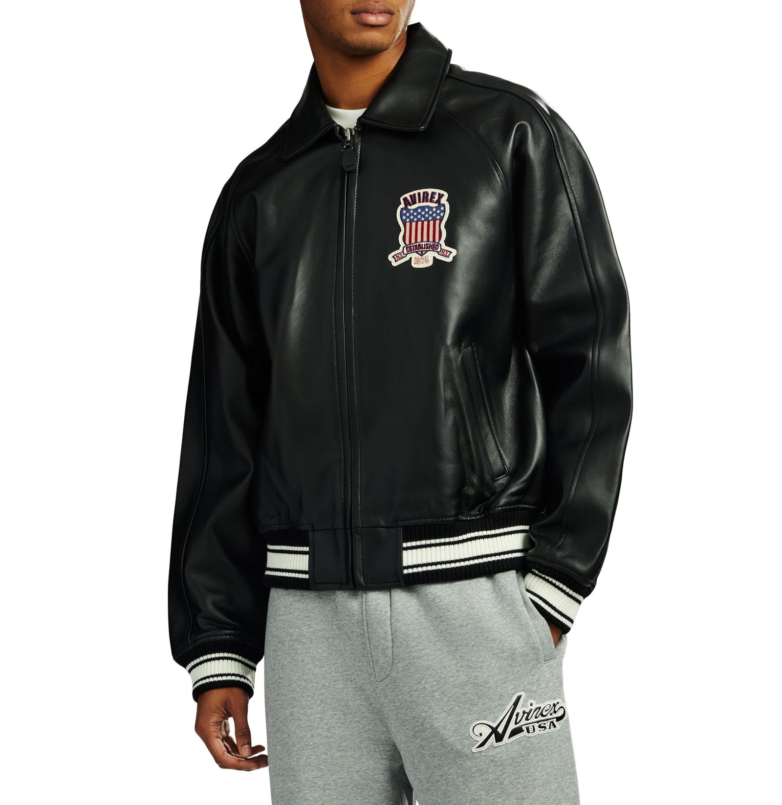 AVIREX BLACK ICON JACKET (5)